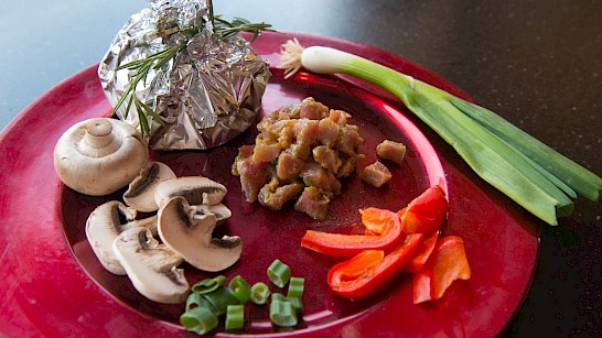 Knapzakje voor op de barbecue